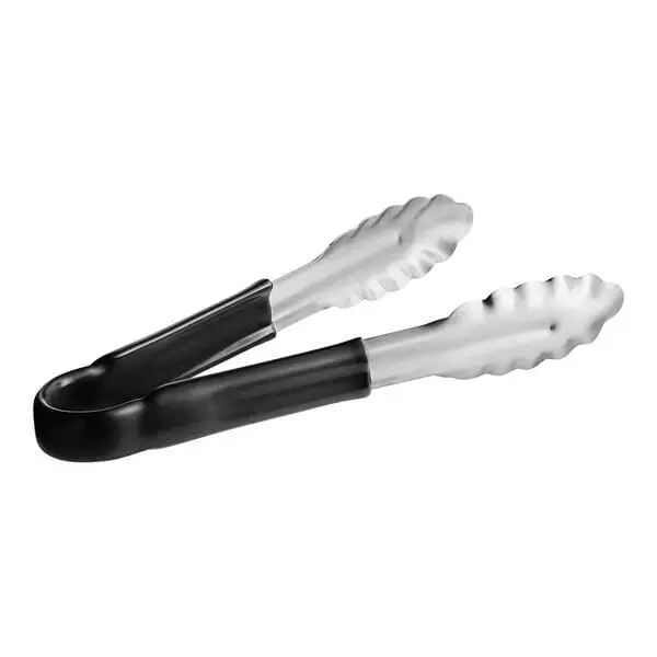 Coated Handle Stainless Steel Scalloped Tongs