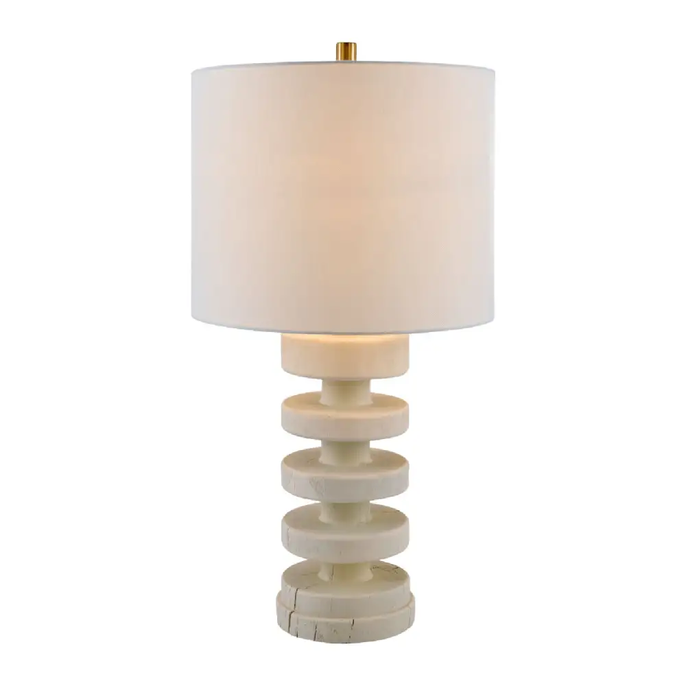 Linen Shade Linen Resin Acrylic Table Lamp