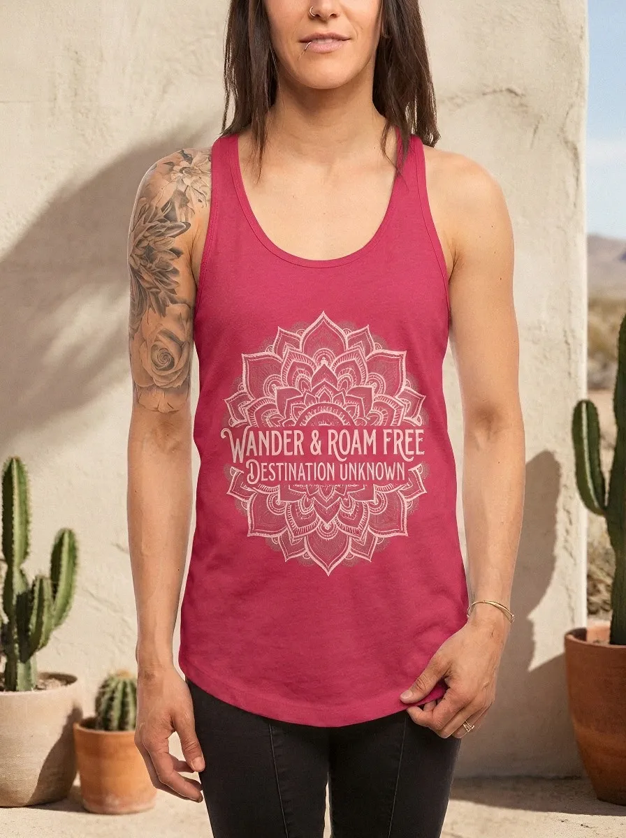Wanderlust Mandala Quote Tank Top