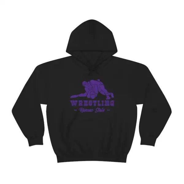 Layering Classic Print Wrestling Graphic Pullover Hoodie