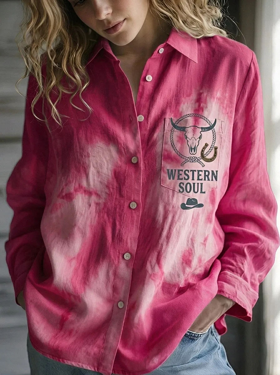 Western Soul Cow Casual Shirt