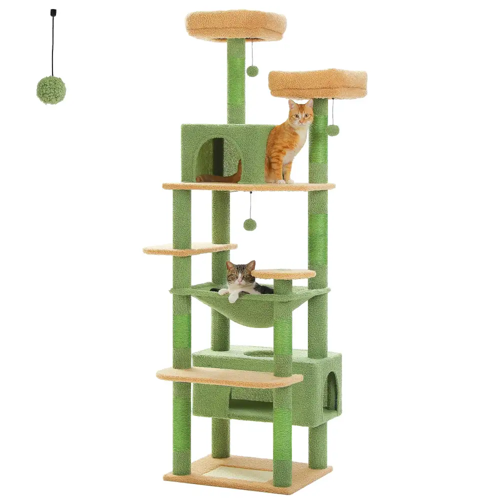Colorful Plush Cat Tree