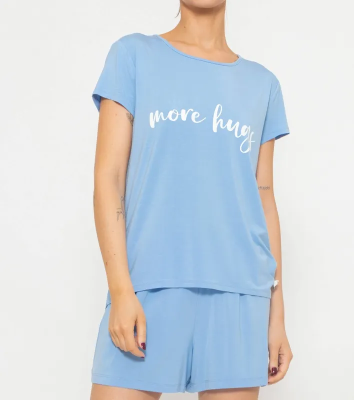 Light Blue Print Shirt