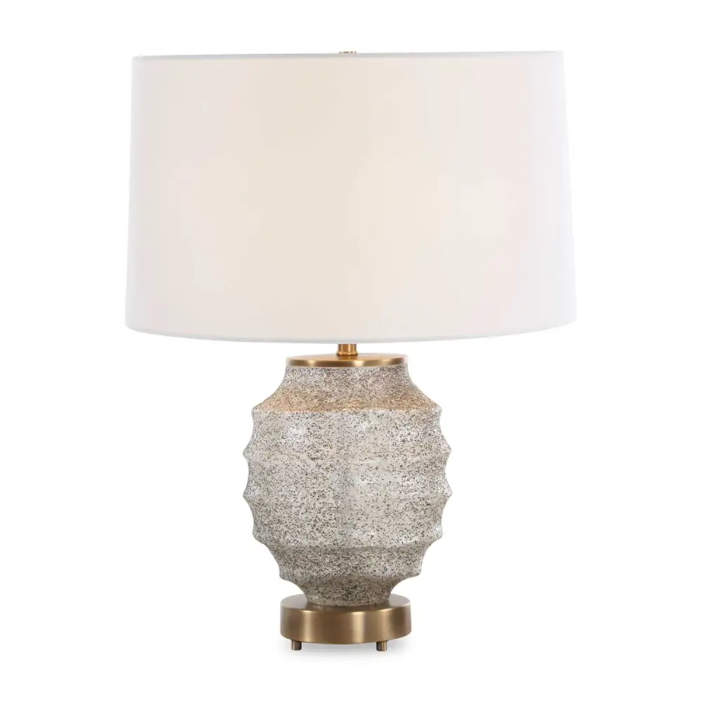 Ribbed Glass Table Lamp