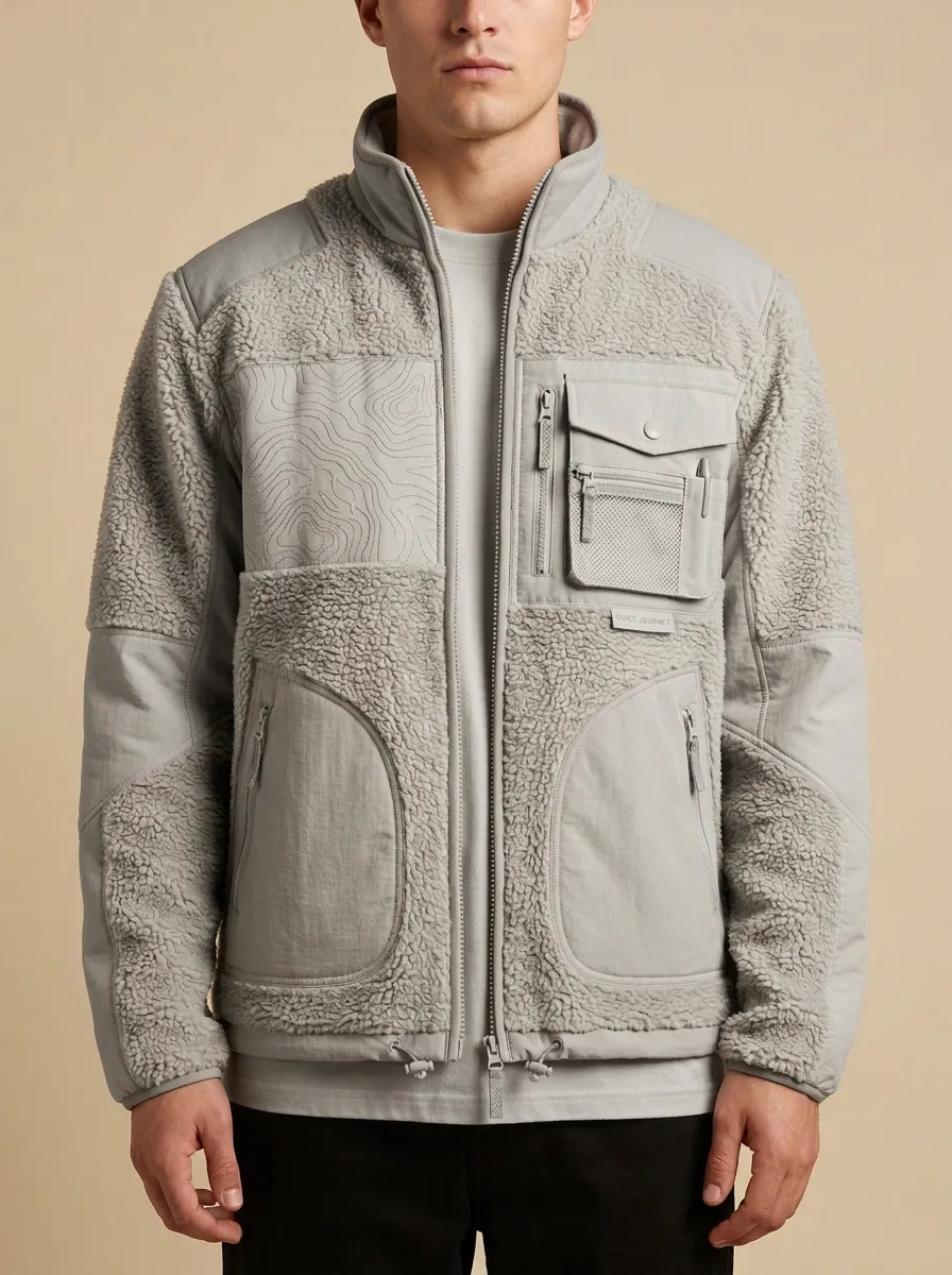Hiking Topographic Fleece Collar Jacket
