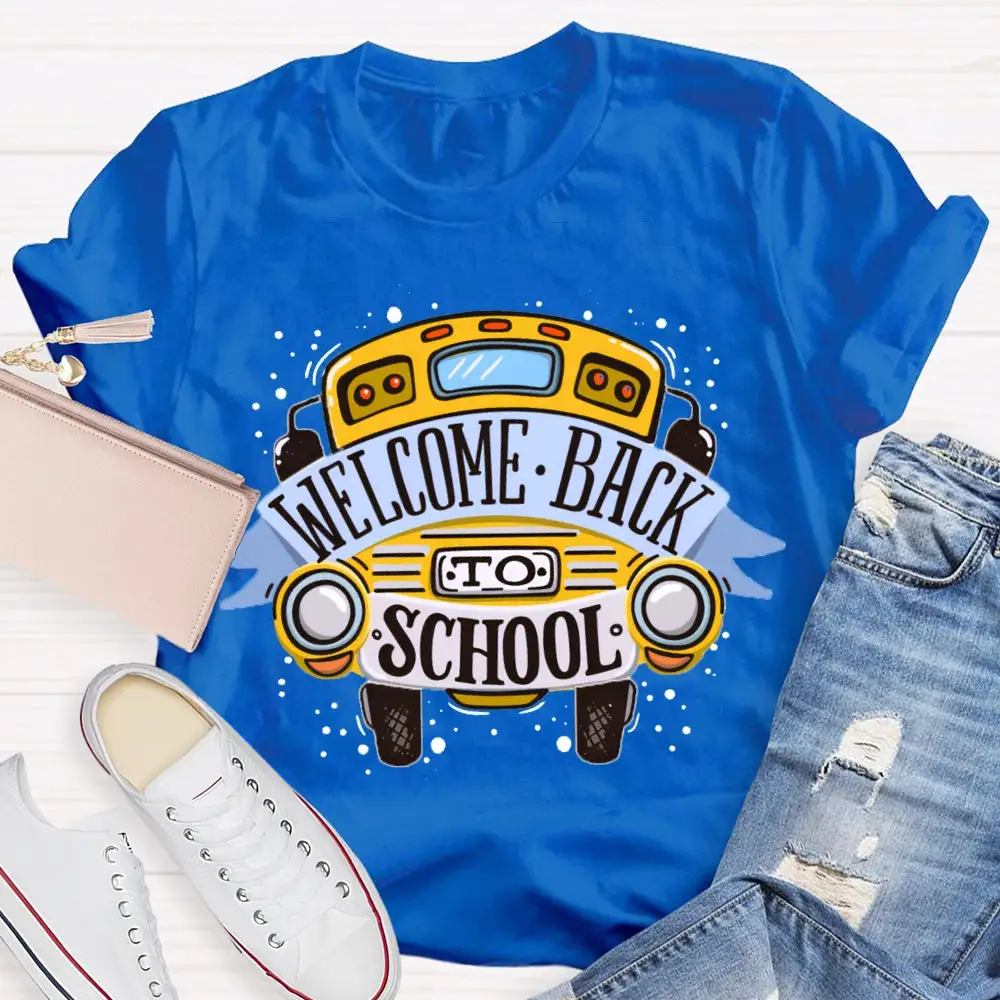 Welcome Back To School Yellow Car T-Shirt