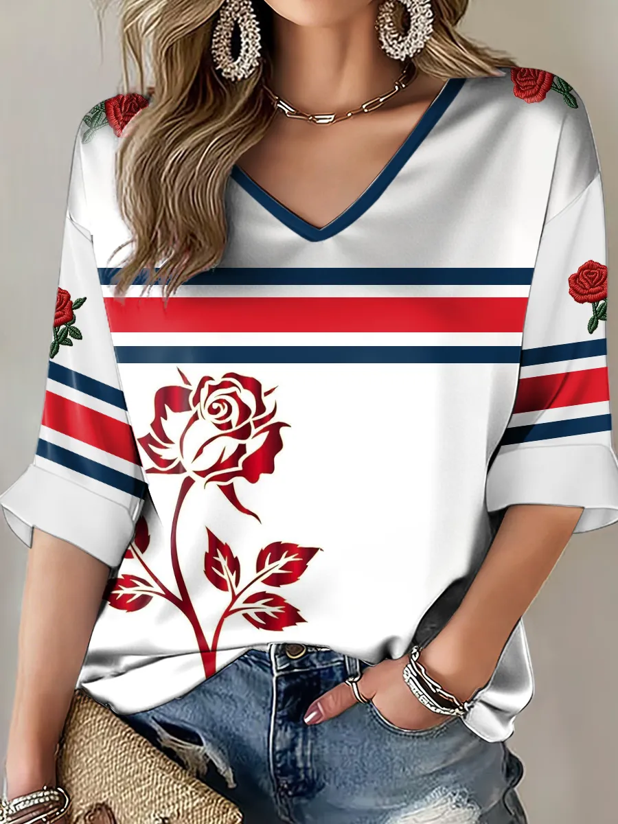 Women's rugby enthusiast floral top