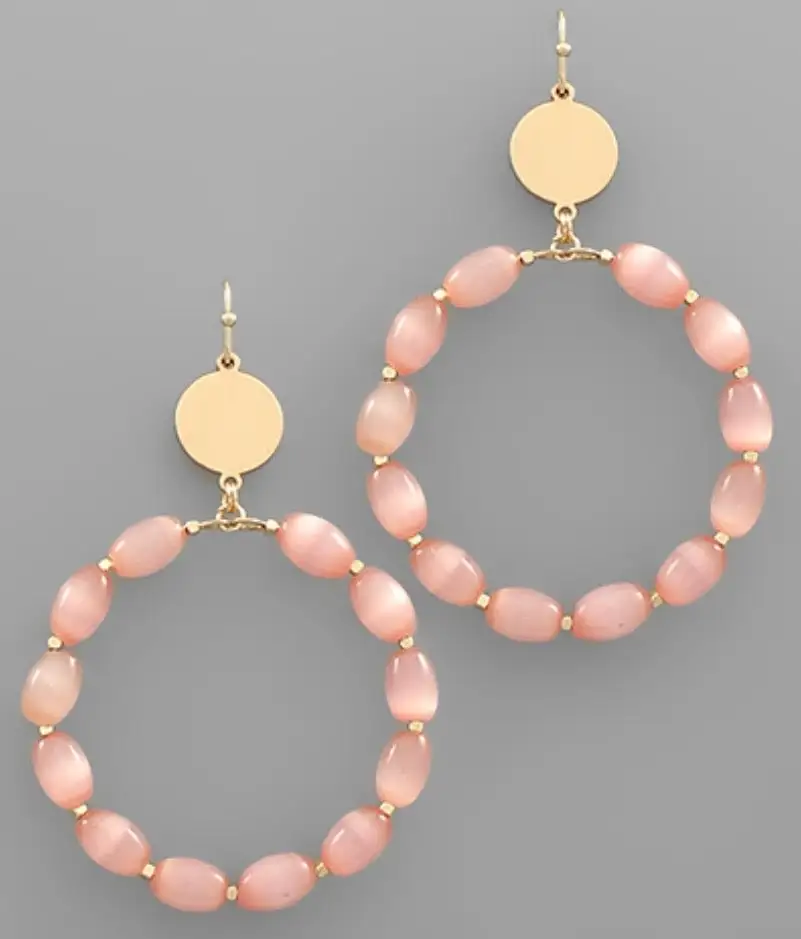 Cat Eye Bead Earrings