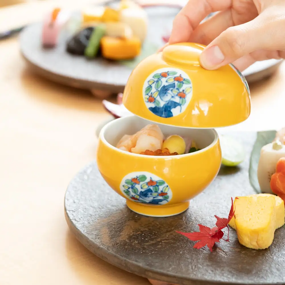 Floral Porcelain Steamed Egg Bowl