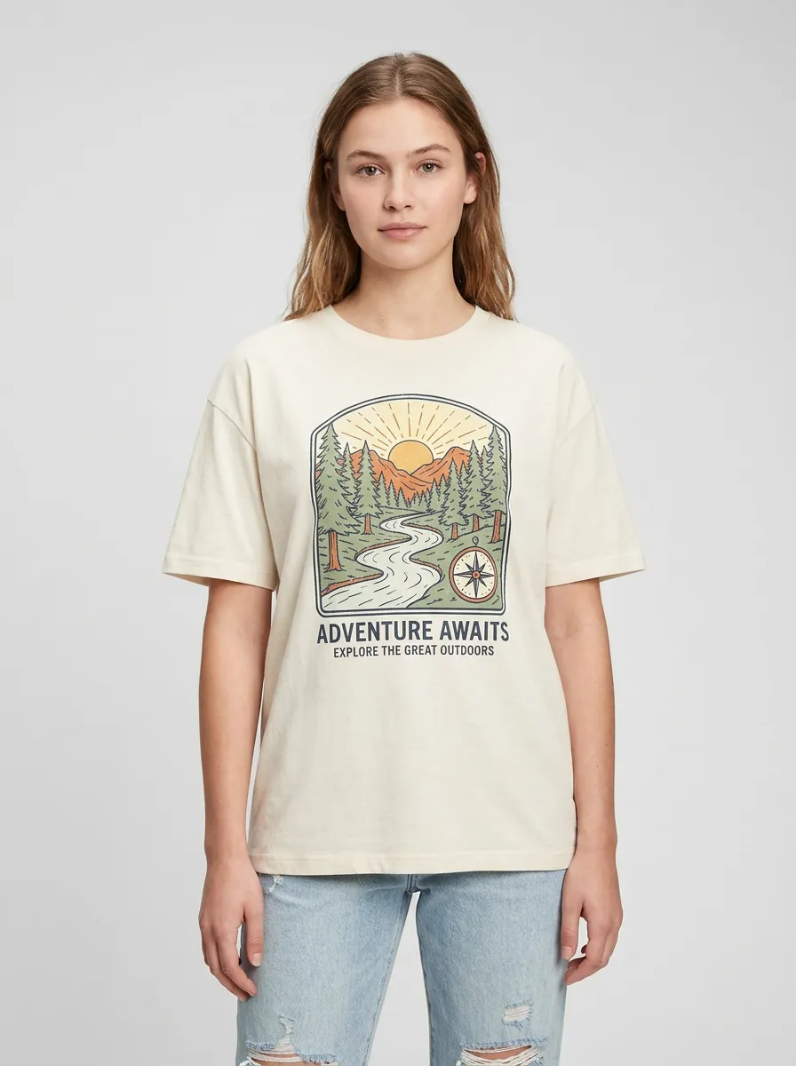 Nature Adventure Compass Forest T-Shirt