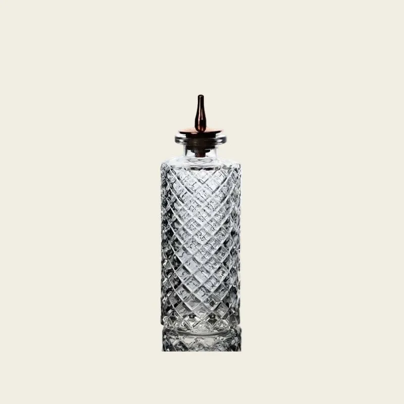 Carved Glass Pour Bottle