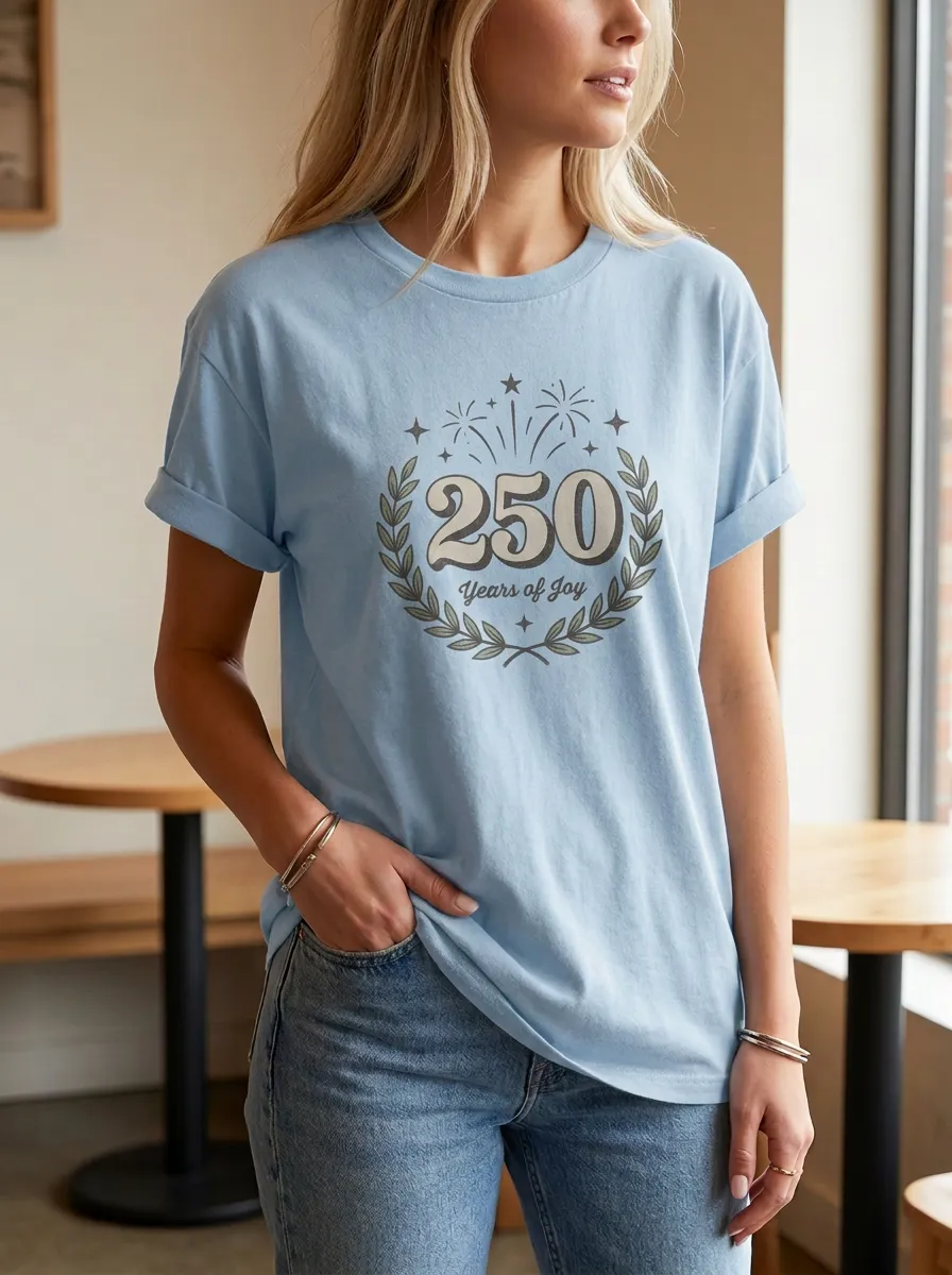 Women's 250th Anniversary Celebration Laurel Wreath Printed T-shirt