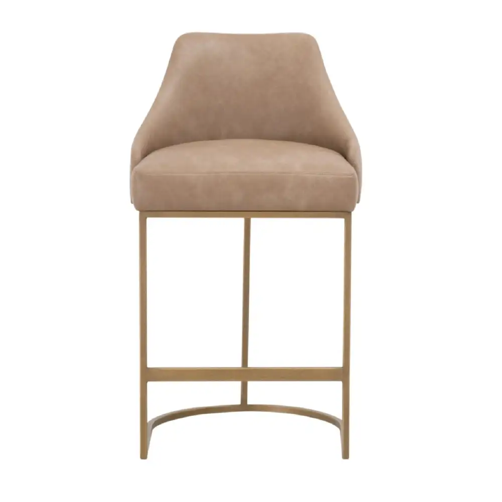 Leather Vegan-Leather Counter Stool