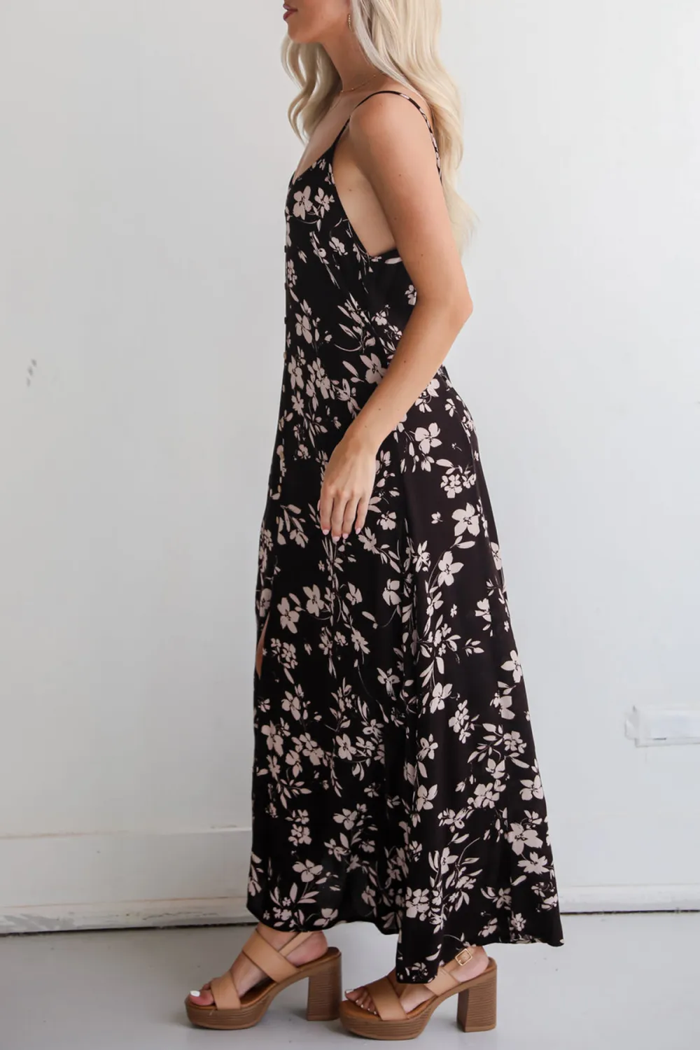 Black Floral Maxi Dress