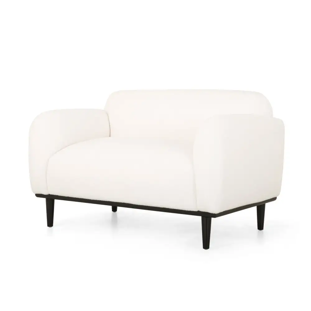 Boucle Fabric Loveseat
