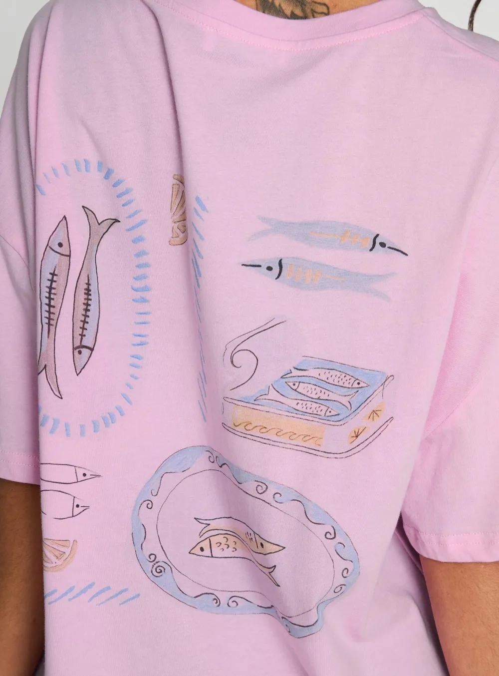 Sardines Please Oversized Graphic Tee