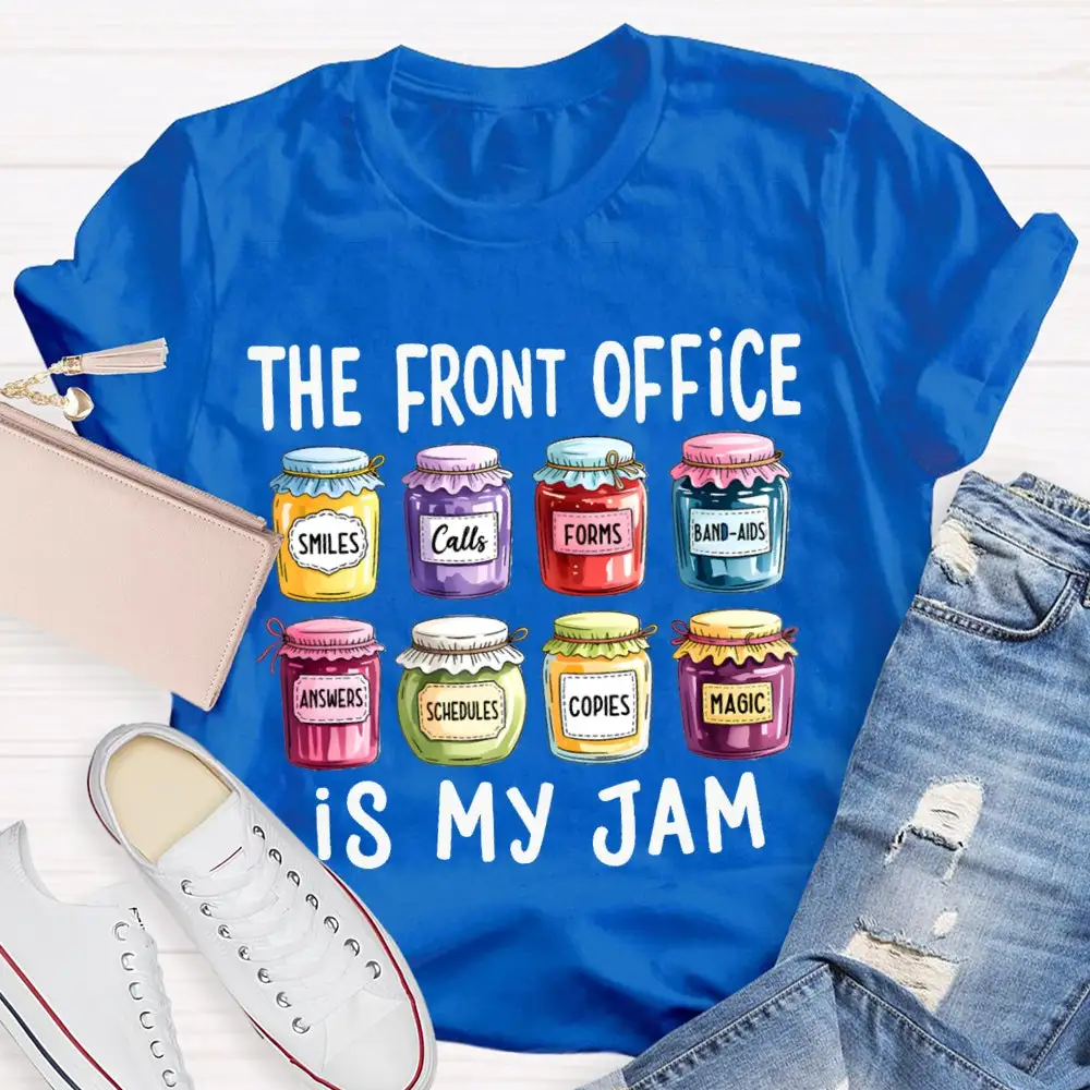 The Front Office Is My Jam Colorful Small Bottles T-Shirt