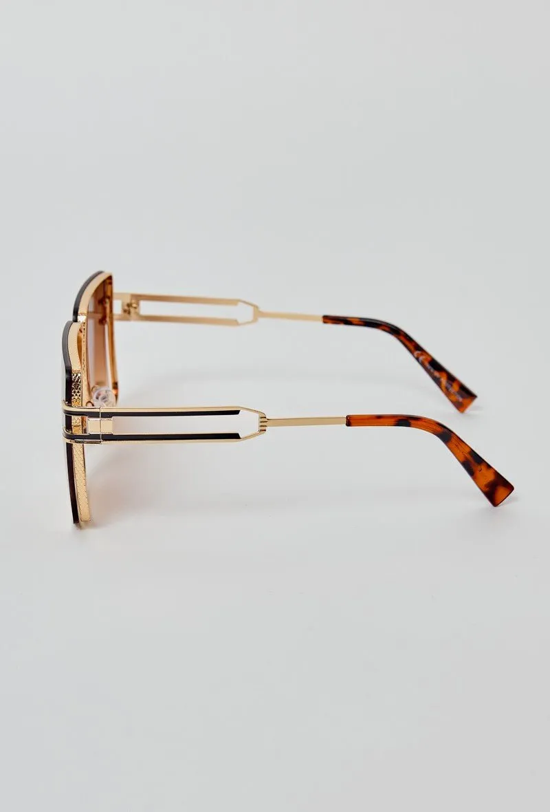 Polished Brown Lens Sunglasses