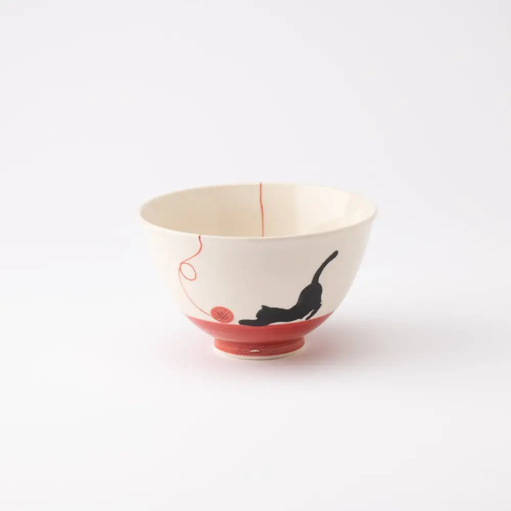 Cat Porcelain Rice Bowl