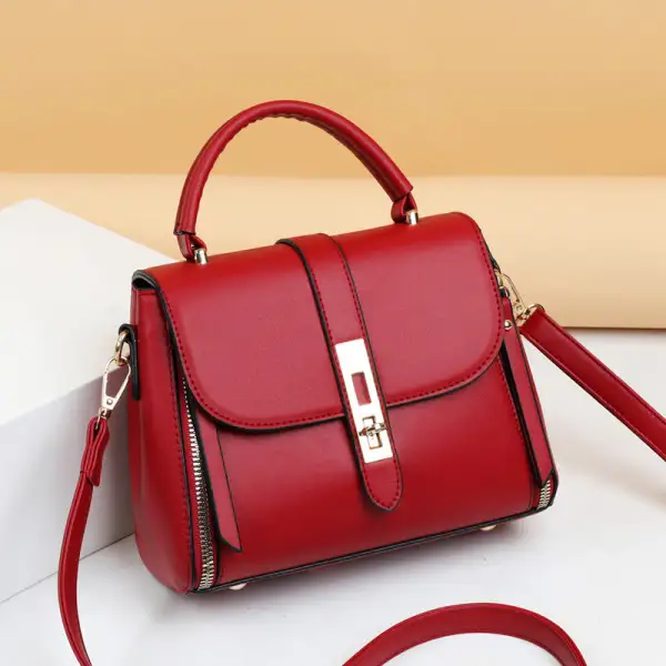 Structured Roomy Leather Crossbody Bag