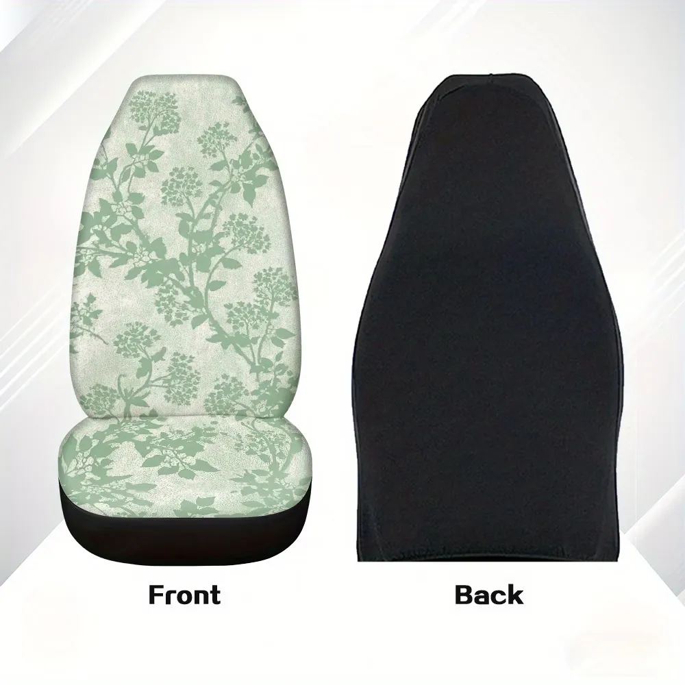 2 Pcs Vintage Floral Car Seat Cover