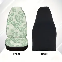 2 Pcs Vintage Floral Car Seat Cover