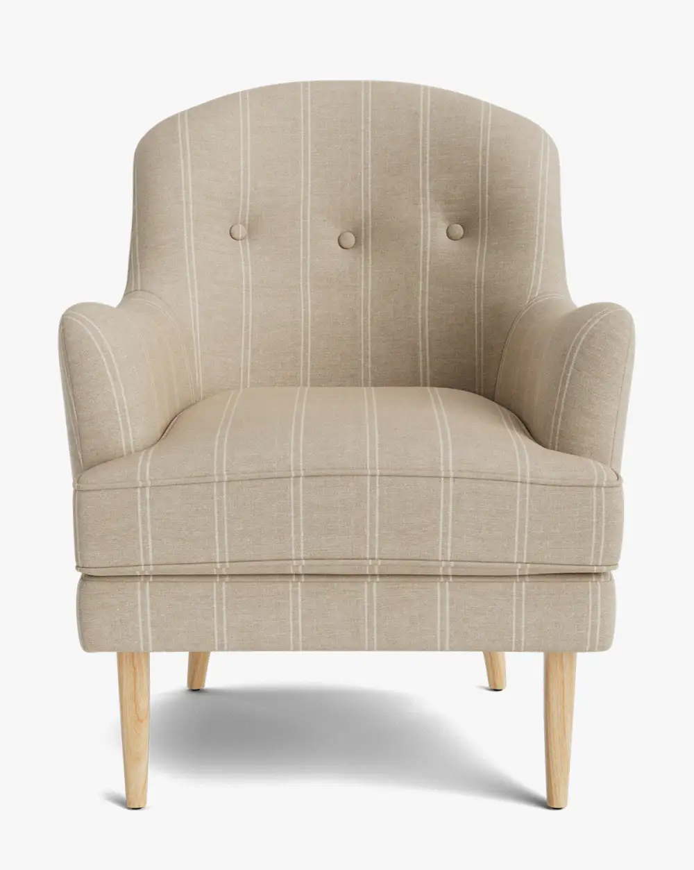 Tufted Wood Lounge Chair
