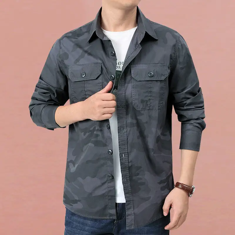 Men's Camouflage Utility Pocket Shirt