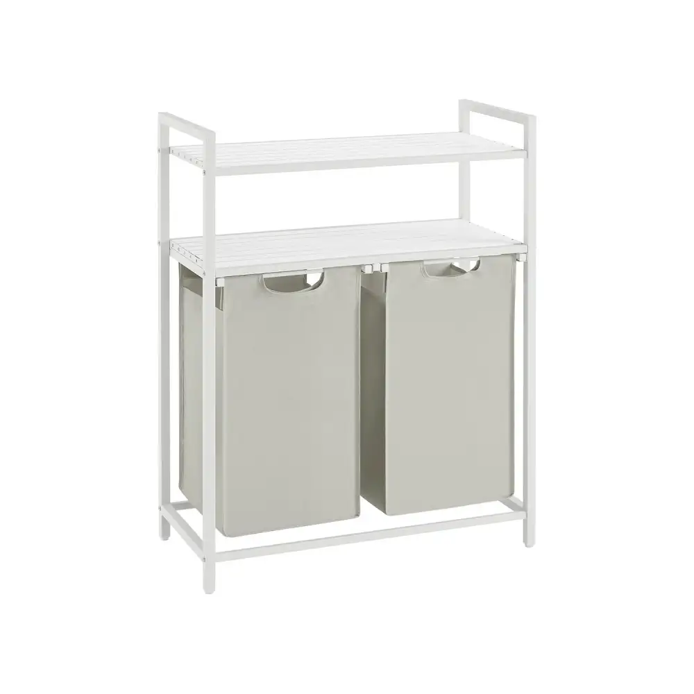 Double Compartment Divided Laundry Sorting Hamper
