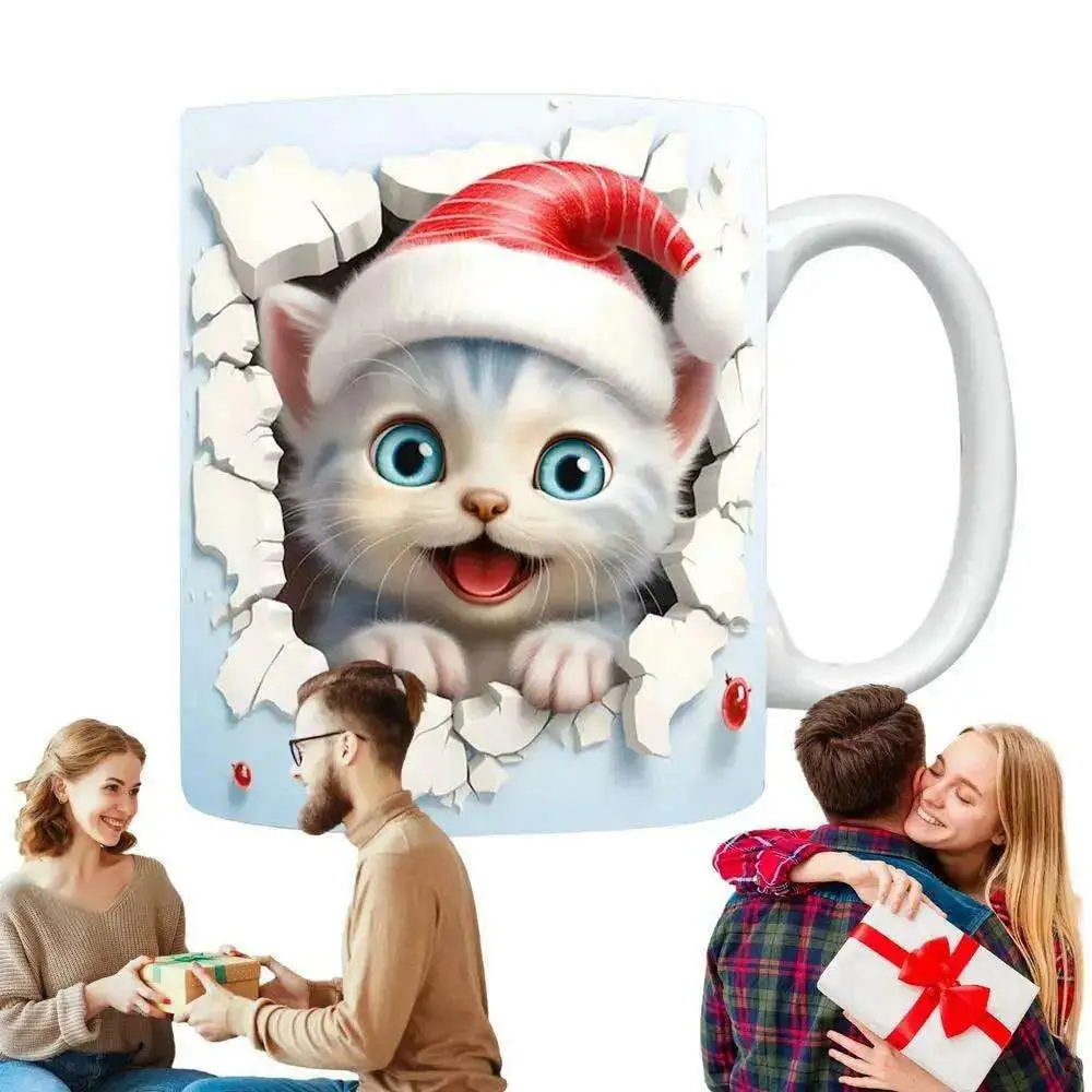 Ceramic Cat Drinkware Set