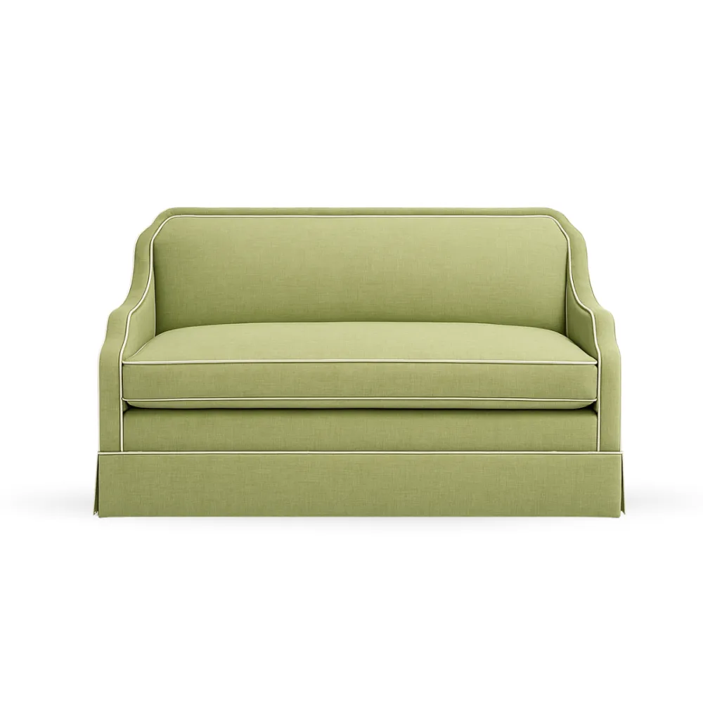 Scalloped Upholstered Sofa