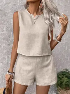 Modern Relaxed Everyday Top and Shorts Matching Set