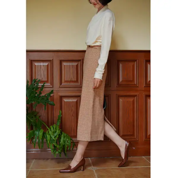 Effortless Textured Everyday Casual Polyester Skirt