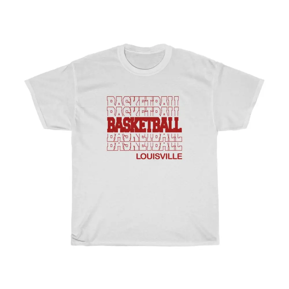 Basketball Louisville in Modern Stacked Lettering