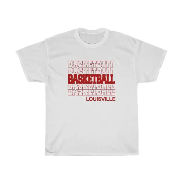 Basketball Louisville in Modern Stacked Lettering