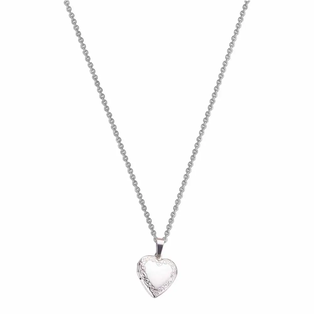 Women's Heart Photo Locket Pendant Necklace Lobster Claw Closure