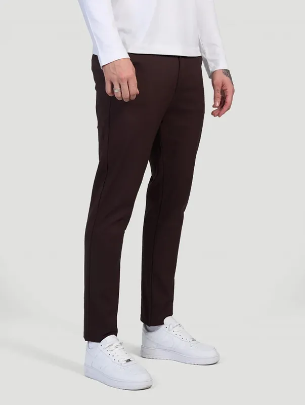 Dark Brown Stretch Pants