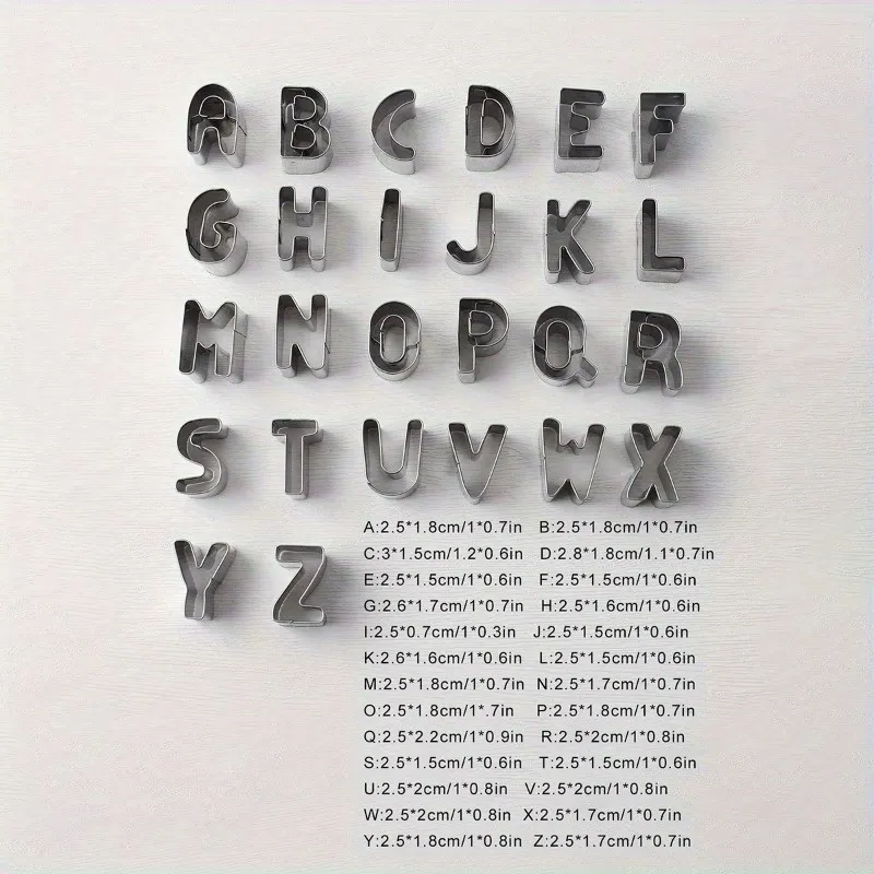 Alphabet Cookie Cutter Set
