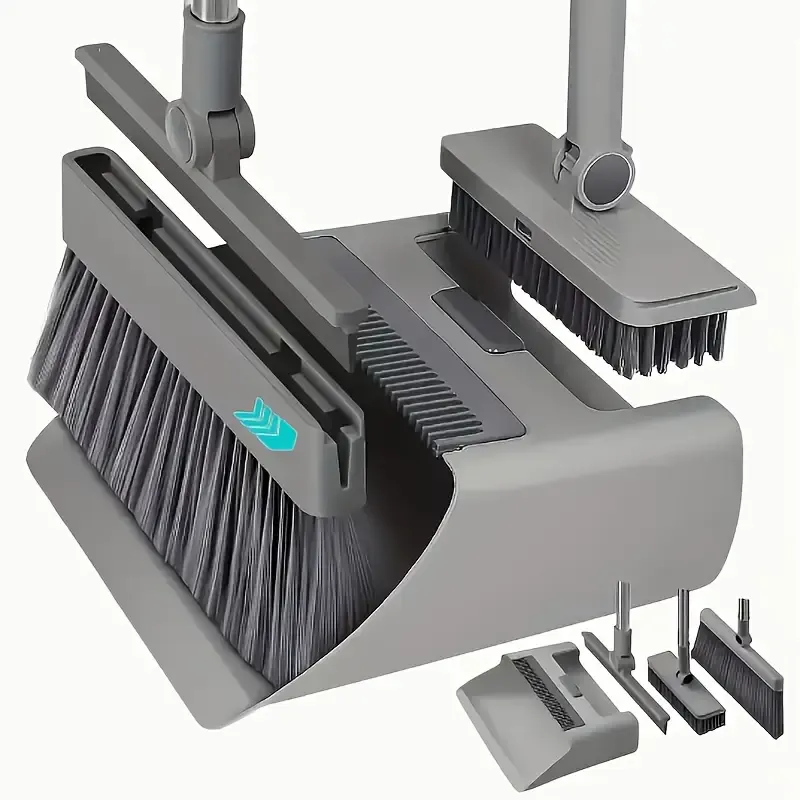 Four-in-One Broom and Dustpan Set