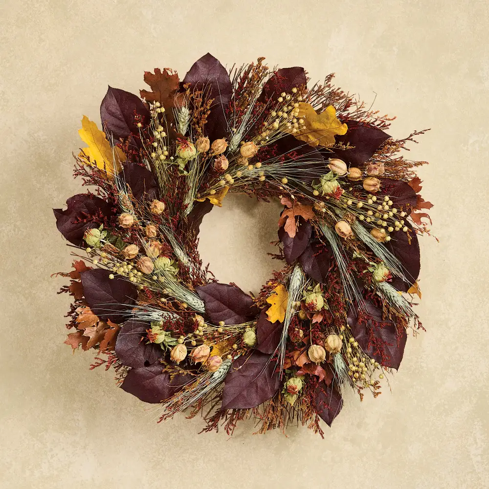 Modern Floral Decorative Wreath