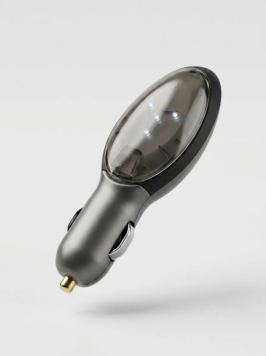 Car Fuel Saver Plug-In Accessory Featuring LED Indicator Printed Detail
