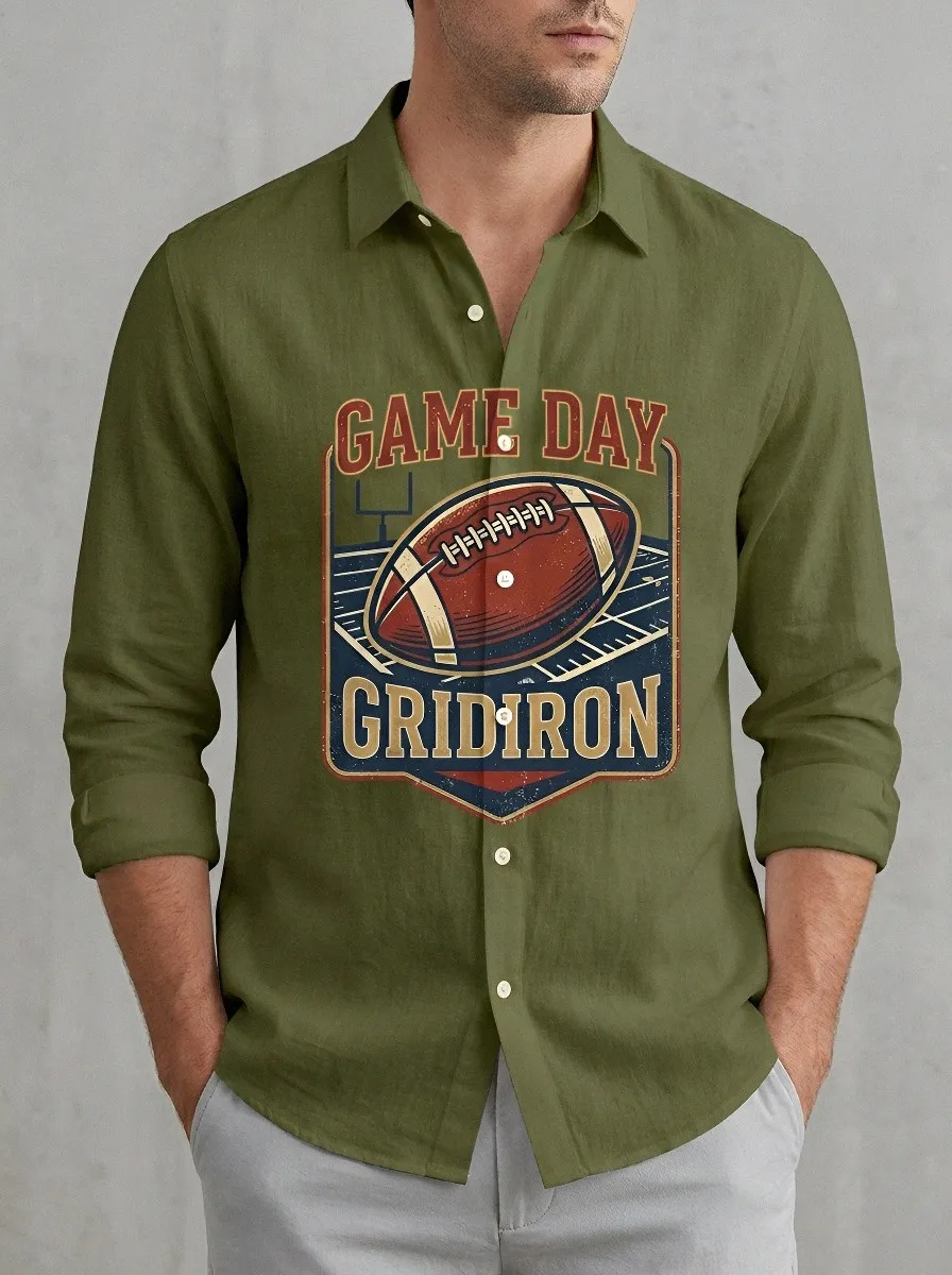 Men's American Football Game Day Gridiron Printed Shirt