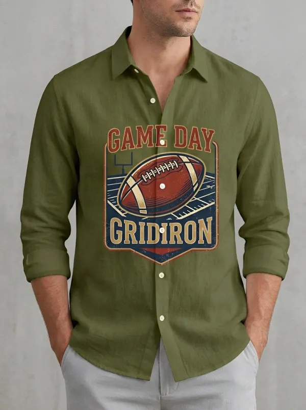 Men's American Football Game Day Gridiron Printed Shirt