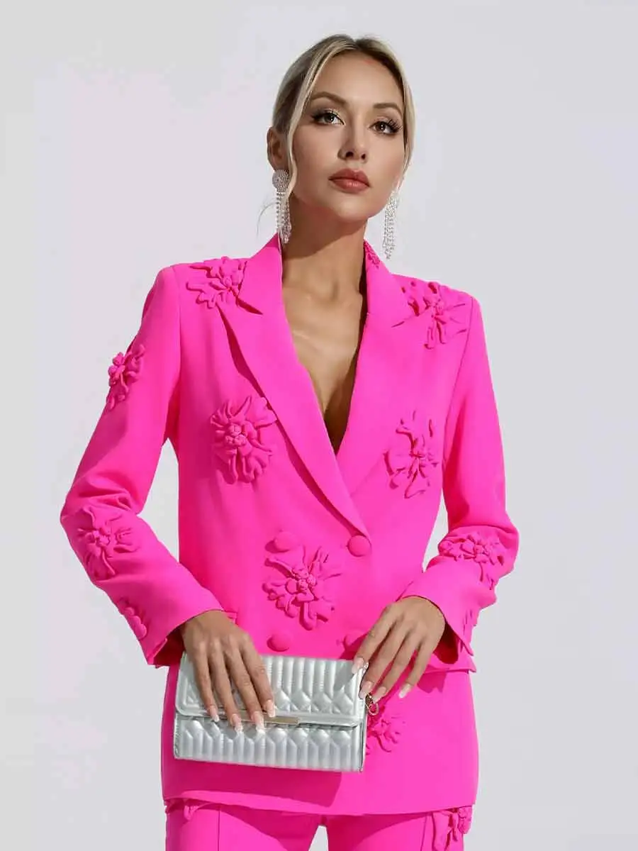Heidi Jacquard Floral Suit Two Piece Set
