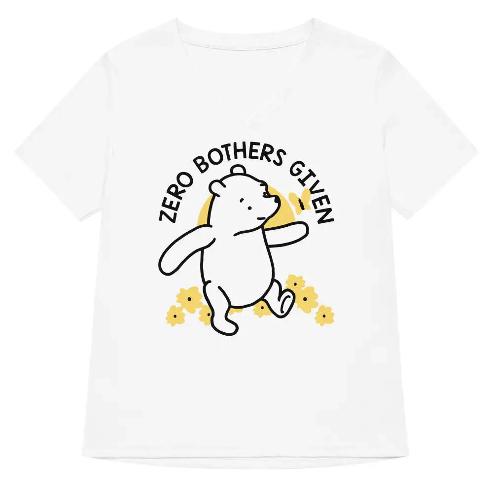 Bother Print V Neck Tee