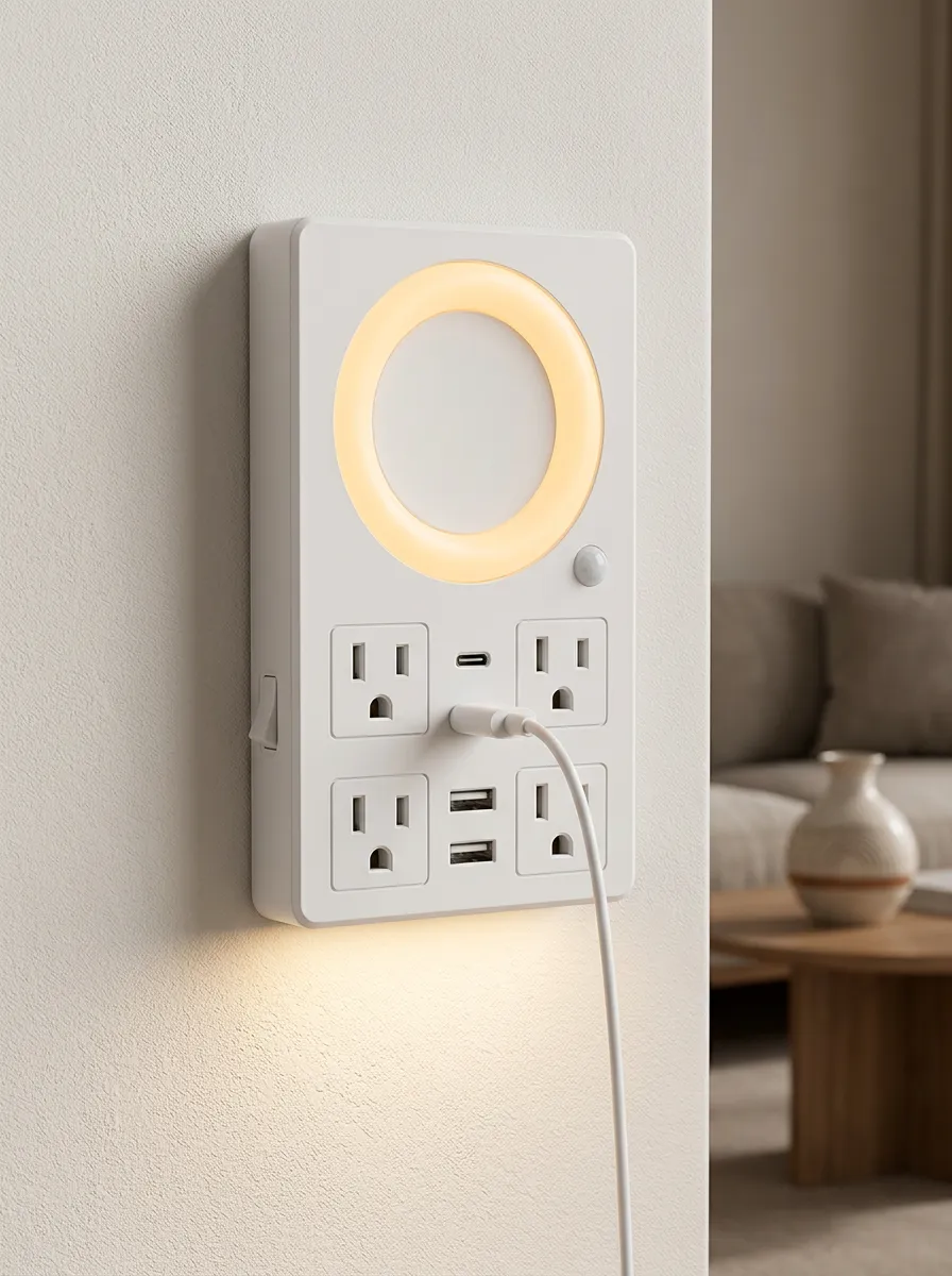 Ring Light Motion Sensor Printed LED Outlet Cover