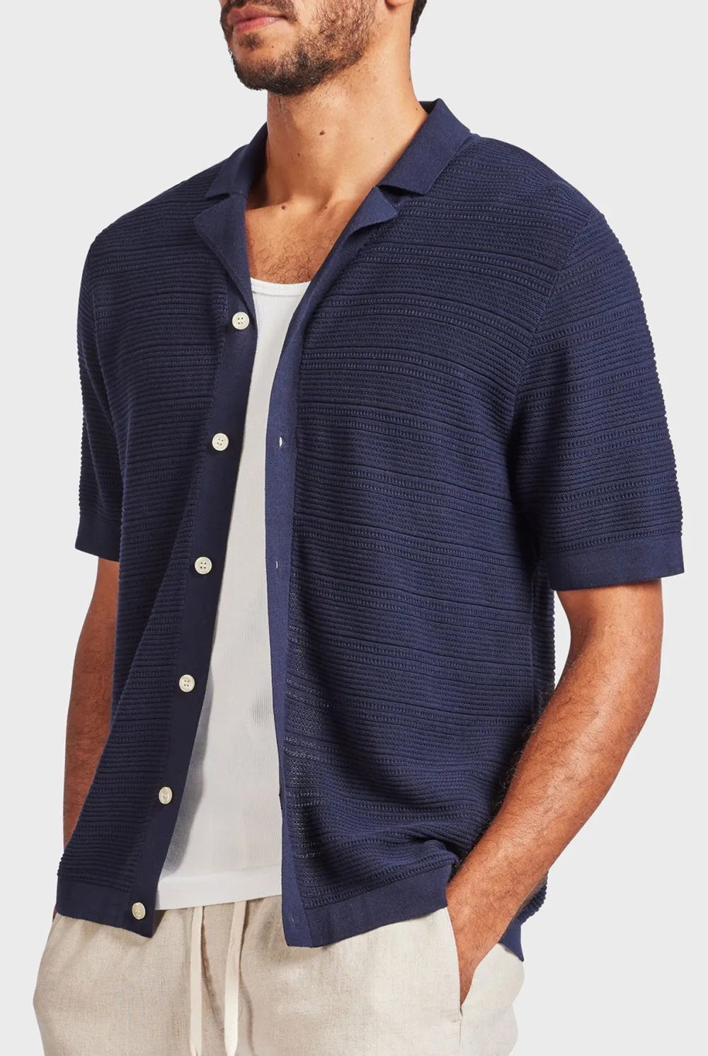 Relaxed Fit Cuban Collar Short Sleeve Shirt