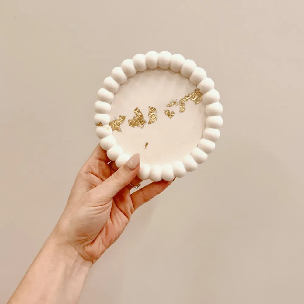 Classic Bubble Detail Decorative Serving Tray