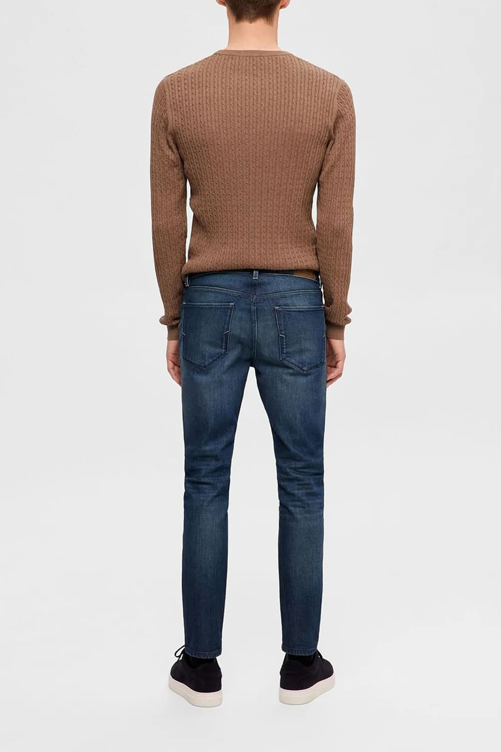 Blue Mid Rise Washed Slim Fit JEANS