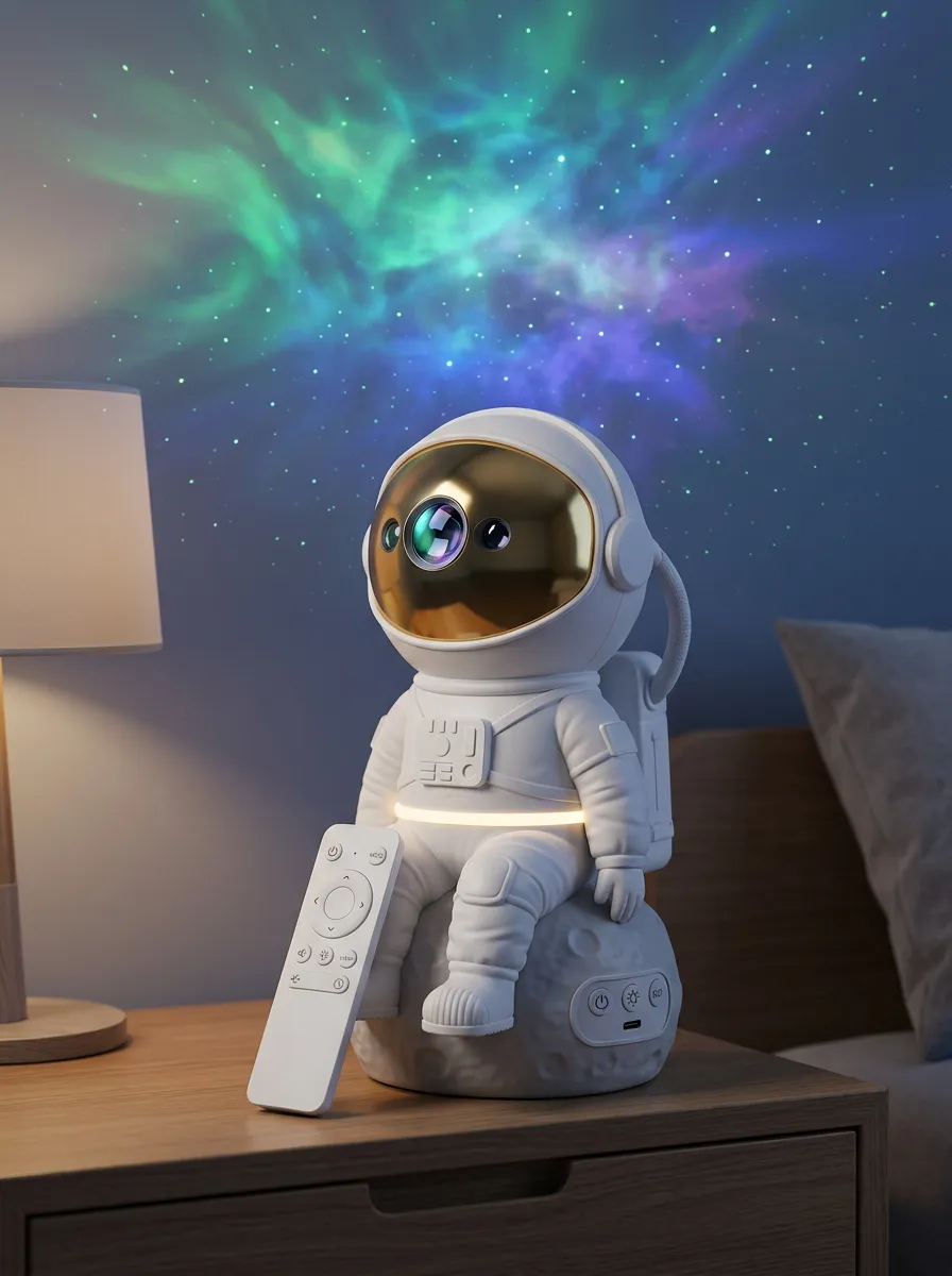 Astronaut Galaxy Starry Sky Projector Night Light for Bedroom Ambience